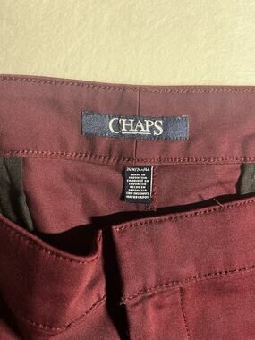 Chaps Women’s 24W Burgundy Dress Pants Straight Leg Career Work Trousers